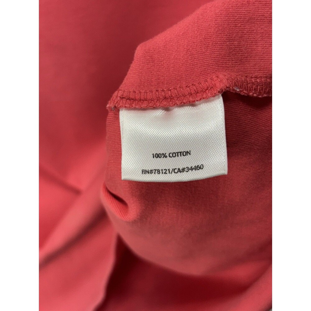Eileen Fisher Womens Cropped Short Sleeve T-shirt Salmon Pink 100%Cotton Sz L - Picture 12 of 12